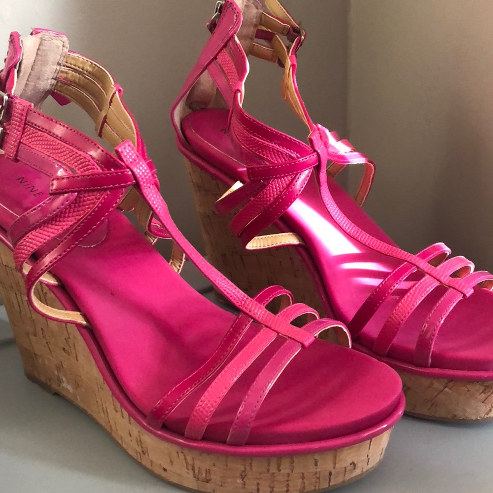 Nine West Pink wedges